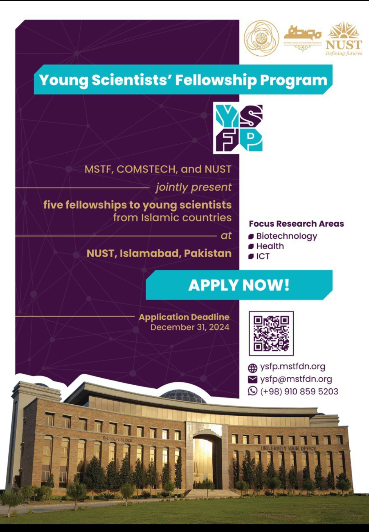 Empowering Future Innovators: Young Scientists' Fellowship Program Now Open for Applications